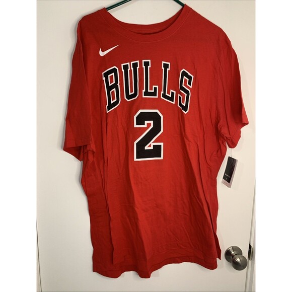 Nike Men's Chicago Bulls Lonzo Ball #2 Red T-Shirt XXL NEW WITH TAGS - Picture 5 of 10
